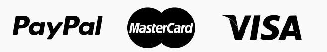 PayPal, Mastercard, VISA
